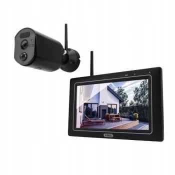 ABUS EasyLook BasicSet juhtmevaba videovalvesüsteem - 7-tolline monitor + 1 IP66 kaamera, infrapuna-öönägemine, 2.4 GHz