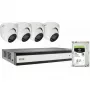 ABUS SECURITY-CENTER TVVR33843D 8-kanaliline hübriidne analoog-/IP-salvesti komplekt 4 mini-dome-kaameraga