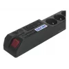 ACAR 504WF EMI/RFI liigpingekaitsega pikendusjuhe, 5 Schuko pistikupesa, 3m kaabel, must