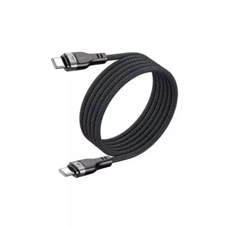 Acefast C11-03 3in1 USB-C to USB-C kaabel 100W 480Mbps 1,2m Must
