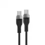 Acefast C11-03 3in1 USB-C to USB-C kaabel 100W 480Mbps 1,2m Must