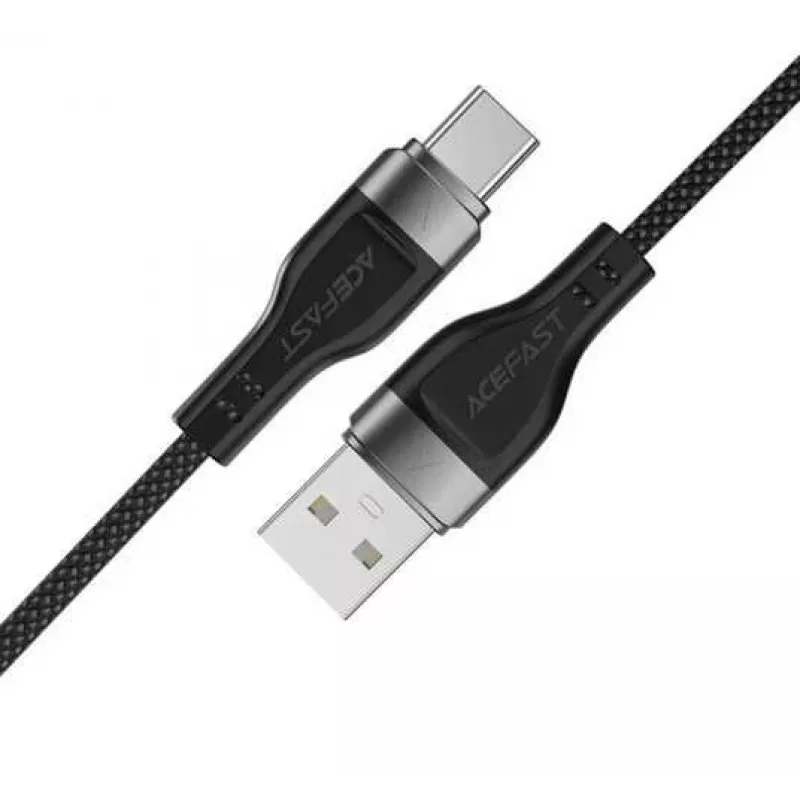 ACEFAST C11-04 USB-A to USB-C 3A Magnetic Punutud Kaabel 1,2m Must