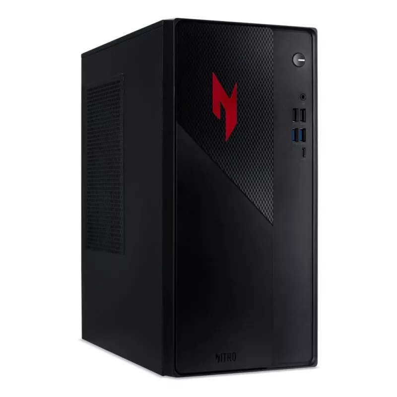 Acer Nitro N20-101 mänguarvuti, Intel Core i5-13400F, 32GB DDR4, 1TB NVMe SSD, NVIDIA GeForce RTX 3050, Windows 11 Home, must punaste aktsentidega