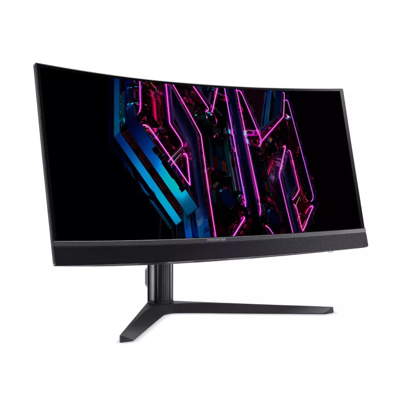Acer Predator X34QXC Ergo OLED 86 cm 34-tolline kumer 1800R WQHD ZeroFrame OLED 360 Hz 21:9 0.03 ms (GTG) 1300 nits 2x HDMI 2.1 2x DP 1x USB-C sisseehitatud kõlarid