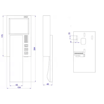 ACO INS-MPR 4 INSPIRO Digitalne värvimonitor videouksetelefonisüsteemidele