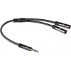ACT AC3620 heli jaoturi kaabel 0,15 m 3,5 mm isane 2x emane must