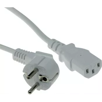 ACT AK5402 Toitekaabel Valge 1m CEE 7/7 - IEC C13