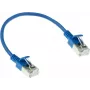 ACT Sinine 0,15m LSZH U/FTP CAT6A andmekeskuse õhuke paigalduskaabel snagless RJ45 pistikutega (DC7630)