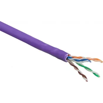 ACT Cat 6 U/UTP täisjuhtmega paigalduskaabel, LSZH, CPR Dca, 24AWG, violetne, 305m (XS6003)