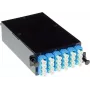 ACT FA2053 MTP/MPO LC 12-kiuline multimode kassett, B-tüüpi polaarsus, must metallkorpus, 1U rack-kinnitus