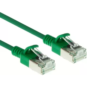 ACT Roheline 0,15m LSZH U/FTP CAT6A Datacenter Slimline Patch Kaabel Snagless RJ45 Pistikutega (DC7730)