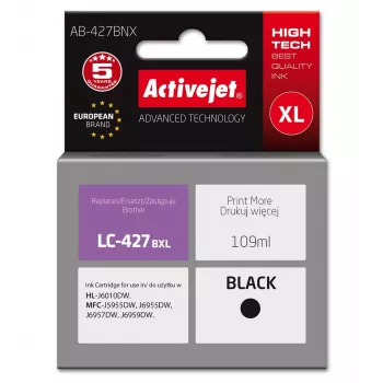Activejet AB-427BNX Brother ühilduv tindikassett must 109 ml suure saagisega