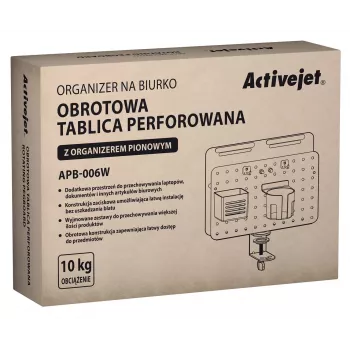Activejet APB-006W Pöörlev tahvel-laualkorraldaja, hall ja valge