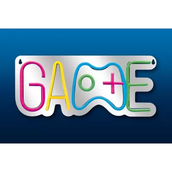 Activejet Neon LED AJE-NEON GAME - Mängukontrolleri kujuline LED-neonvalgus, mitmevärviline, USB-toitega, seinale kinnitatav