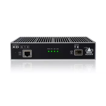 ADDER XD614P-DP DisplayPort KVM-pikendaja, saatja ja vastuvõtja, juhtmega, kuni 4000 m fiiberoptika kaudu, 1920 x 1200 @ 60Hz, Cat6/Cat6a/Cat7/Cat8.1