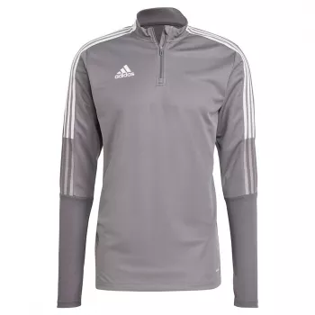 adidas Tiro 21 Treeningpluus Hall Four GH7301 Meeste Slim Fit Veerandlukk Pikad varrukad AEROREADY Taaskasutatud polüester