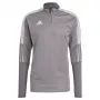 adidas Tiro 21 Treeningpluus Hall Four GH7301 Meeste Slim Fit Veerandlukk Pikad varrukad AEROREADY Taaskasutatud polüester