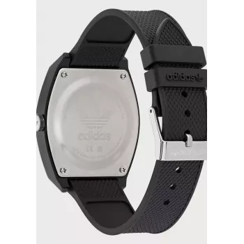 Adidas naiste käekell AOST22038 38mm roostevabast terasest korpusega musta silikoonrihmaga analoogkvartskell