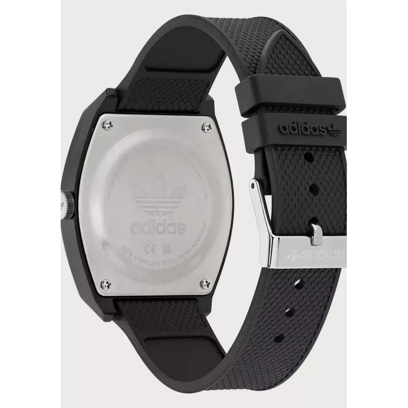 Adidas naiste käekell AOST22038 38mm roostevabast terasest korpusega musta silikoonrihmaga analoogkvartskell