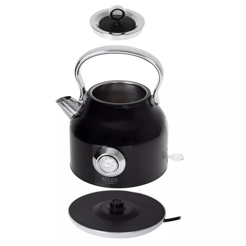 Adler AD 1346B Elektrikanne 1,7 L, 2200 W, must, metallik