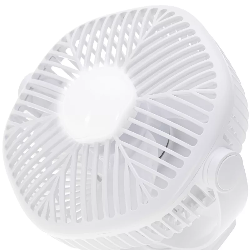 Adler AD 7335 laetav klambriga lauaventilaator, 6W, 12,7 cm, 3 kiirust, pöörlemine, valge