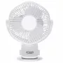 Adler AD 7335 laetav klambriga lauaventilaator, 6W, 12,7 cm, 3 kiirust, pöörlemine, valge