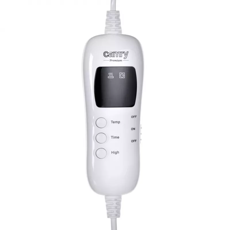 Adler CAMRY CR 7434 Elektriline alusmadrati - Pehme fliis, 3 kuumusastet, 150x80 cm, valge/hall