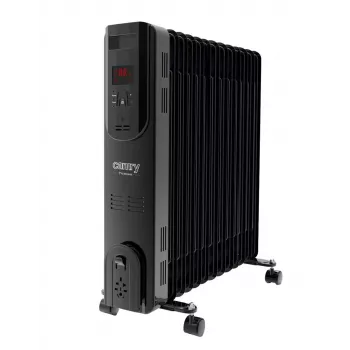 Adler Camry CR 7814 Õliga täidetud radiaator kaugjuhtimispuldiga, 2500 W, 3 kütteastet, 11 ribi, digitaalne termostaat, 24-tunnine taimer, LED-ekraan, ülekuumenemis- ja ümberkukkumiskaitse, must