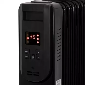 Adler Camry CR 7814 Õliga täidetud radiaator kaugjuhtimispuldiga, 2500 W, 3 kütteastet, 11 ribi, digitaalne termostaat, 24-tunnine taimer, LED-ekraan, ülekuumenemis- ja ümberkukkumiskaitse, must
