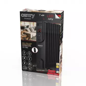 Adler CR 7812 Elektriradiaator õliga, 7 sektsiooni, 1500 W, must