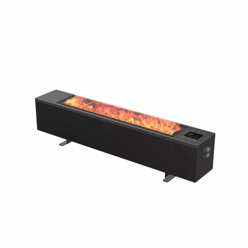 AENO Premium Eco Smart Space Küttekeha 2000W, Konvektsioon, Tõeline Tuleefekt, Niisutamine, Nutikas Küte, LED-ekraan, Hääljuhtimine, 2L Paak, EU Pistik, Must