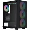 Aerocool B509A Flow-G-BK-v1 Mid Tower PC korpus koos 650W toiteplokiga, karastatud klaas, must