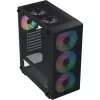 Aerocool B509A Flow-G-BK-v1 Mid Tower PC korpus koos 650W toiteplokiga, karastatud klaas, must