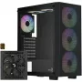 Aerocool B509A Flow-G-BK-v1 Mid Tower PC korpus koos 650W toiteplokiga, karastatud klaas, must