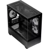 AEROCOOL P300D G-BK-v1 Mini Tower ATX korpus, must, karastatud klaas