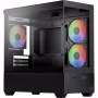 AEROCOOL P300D G-BK-v1 Mini Tower ATX korpus, must, karastatud klaas