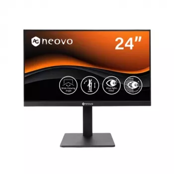 AG Neovo LH2404 23.8 tolli Full HD ergonoomiline lauaarvuti LED monitor NeoV optilise klaasiga, 120Hz, VA paneel, HDMI, DisplayPort, VGA, must