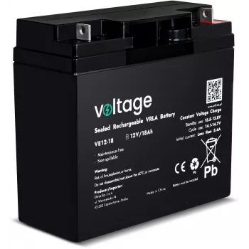 AGM-aku Voltage 12V 18Ah VE12-18 (Eluiga 6-9 aastat)