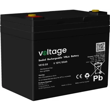 AGM Battery Voltage 12V 33Ah VE12-33 (Lifespan 6-9 years)