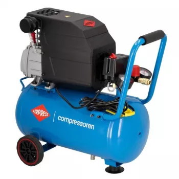 AIRPRESS Kompressor 24L HL260-25 206L/min 2HP Otseajamiga Õliga Määritav Ratastel