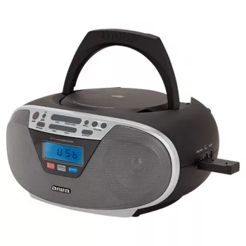 Aiwa BBTU-400SL Kaasaskantav stereosüsteem CD/FM RDS/USB/Bluetooth hõbedane MP3-esitus