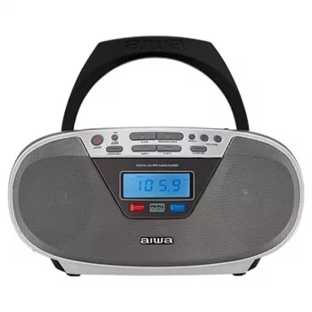 Aiwa BBTU-400SL Kaasaskantav stereosüsteem CD/FM RDS/USB/Bluetooth hõbedane MP3-esitus