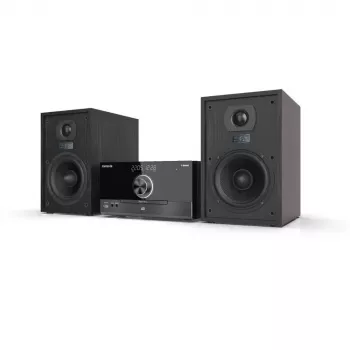 Aiwa MSBTU-600 50W Bluetooth CD mikro Hi-Fi süsteem FM-raadioga, USB, Aux-sisend, LED-ekraan, kaugjuhtimispult, must