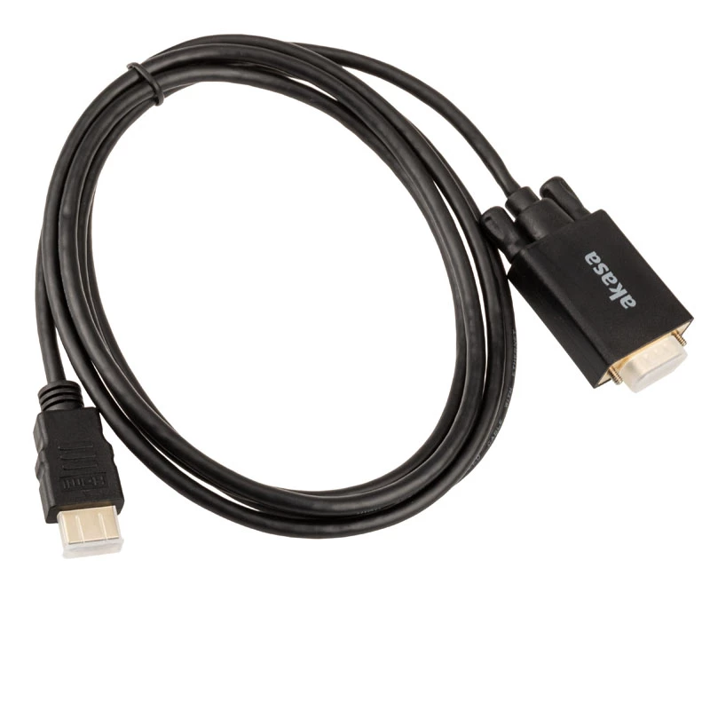Akasa AK-CBHD26-20BK HDMI to VGA adapterkaabel 2m must