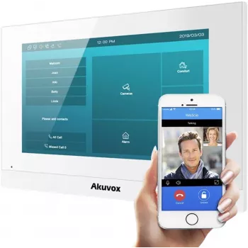 Akuvox C313W Valge Videouksetelefoni Monitor Logoga