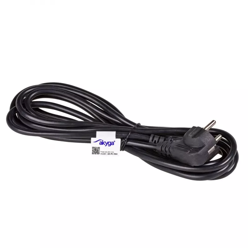 Akyga AK-PC-06A toitekaabel 3m CEE 7/7 – IEC C13 must