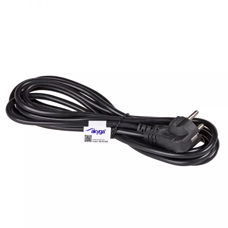 Akyga AK-PC-06A toitekaabel 3m CEE 7/7 – IEC C13 must