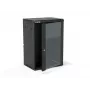 ALANTEC 19 inch 18U seinakapp 600x450mm, kaheosaline, ühe klaasuksega, must