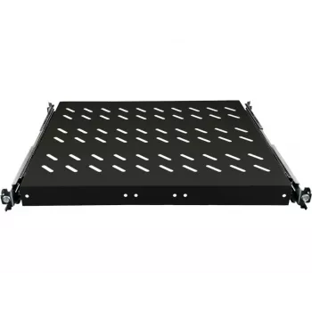 ALANTEC 19 inch 1U Lükandriiul 570 mm sügavus, must, 4-punktiline kinnitus