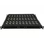 ALANTEC 19 inch 1U Lükandriiul 570 mm sügavus, must, 4-punktiline kinnitus